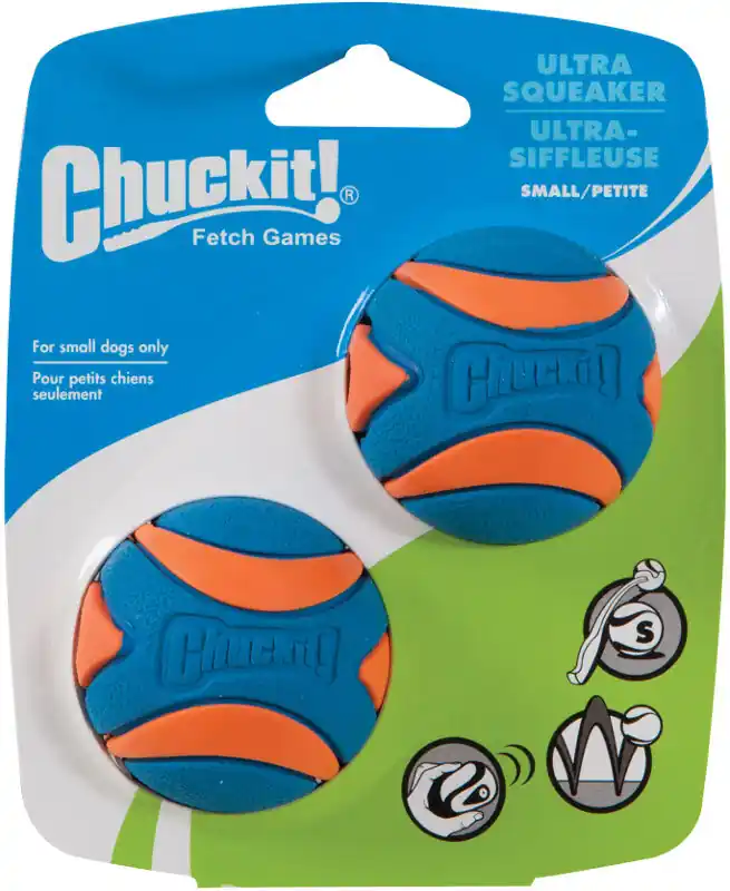 Super Cena Chuckit! Ultra Squeaker Ball pískací míčky – Small 5 cm – 2 ks