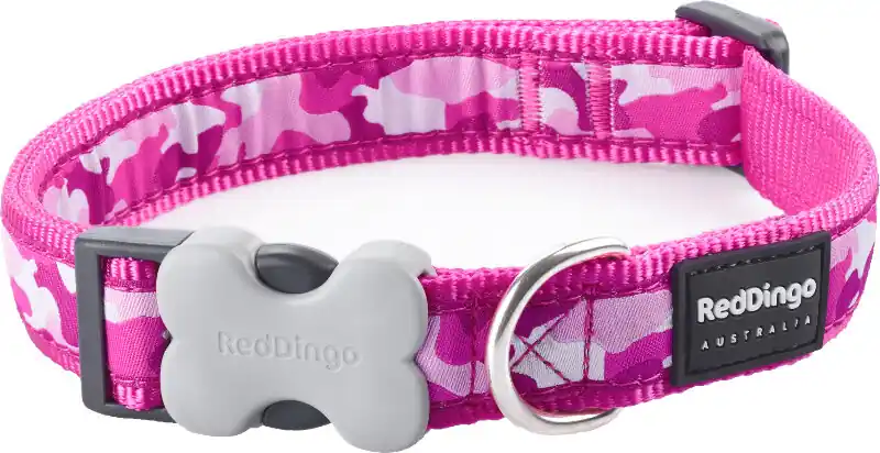 Red Dingo obojek – Camouflage Hot Pink – 25 mm x 41-63 cm Nejlepší Volba