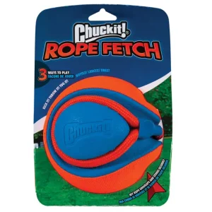 Autentický Chuckit! Rope Fetch míč s provazem – 13 cm