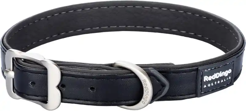 Red Dingo obojek Elegant – Black – 12 mm x 20-25 cm Top Prodej