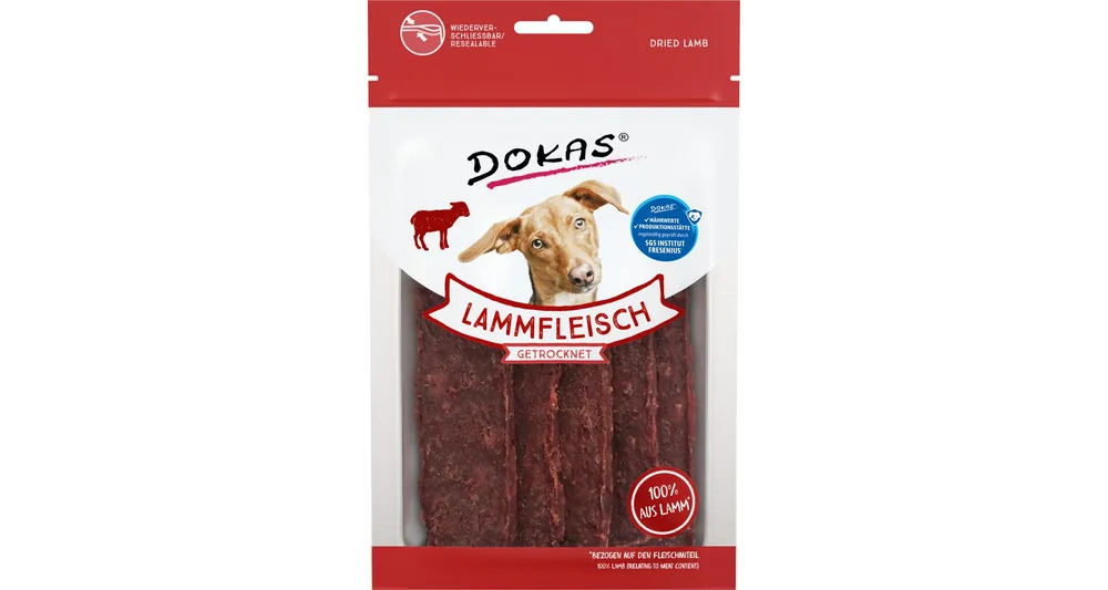 BALENÍ 12 ks – Dokas Jehněčí plátky 70 g Cenová Bomba