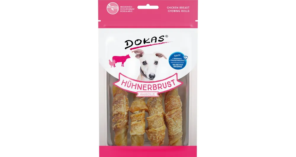Víkendová Akce BALENÍ 10 ks – Dokas Rolky z hovězí kůže obalené kuřecím masem 90 g