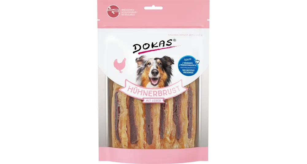 BALENÍ 8 ks – Dokas Kuřecí prsa s játry 220 g Poslední Šance