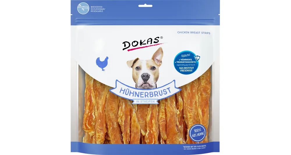 BALENÍ 4 ks – Dokas Kuřecí prsa proužky široké 900 g Super Cena