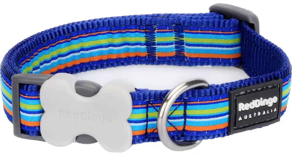 Red Dingo obojek – Horizontal Stripes Navy – 25 mm x 41-63 cm Cenový Hit