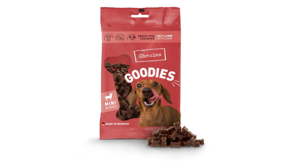 Jen Po Omezenou Doba BALENÍ 12 ks – Chewies Goodies s jehněčím 125 g