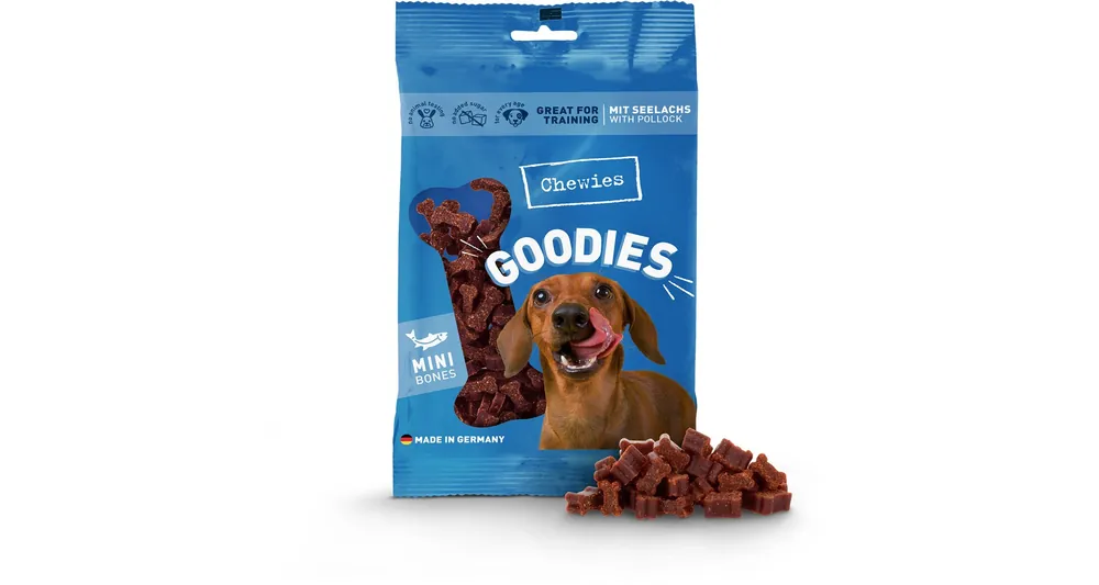 BALENÍ 12 ks – Chewies Goodies s treskou 125 g Časově Omezené