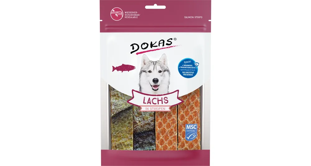 BALENÍ 8 ks – Dokas Losos proužky 100 g Pouze Dnes