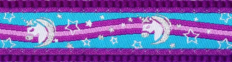 Autentický Red Dingo vodítko přepínací – Unicorn Purple – 15 mm x 2 m