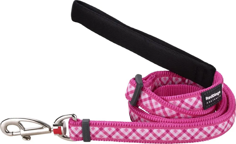 Red Dingo vodítko – Gingham Hot Pink – 12 mm x 1,8 m Kup Teď