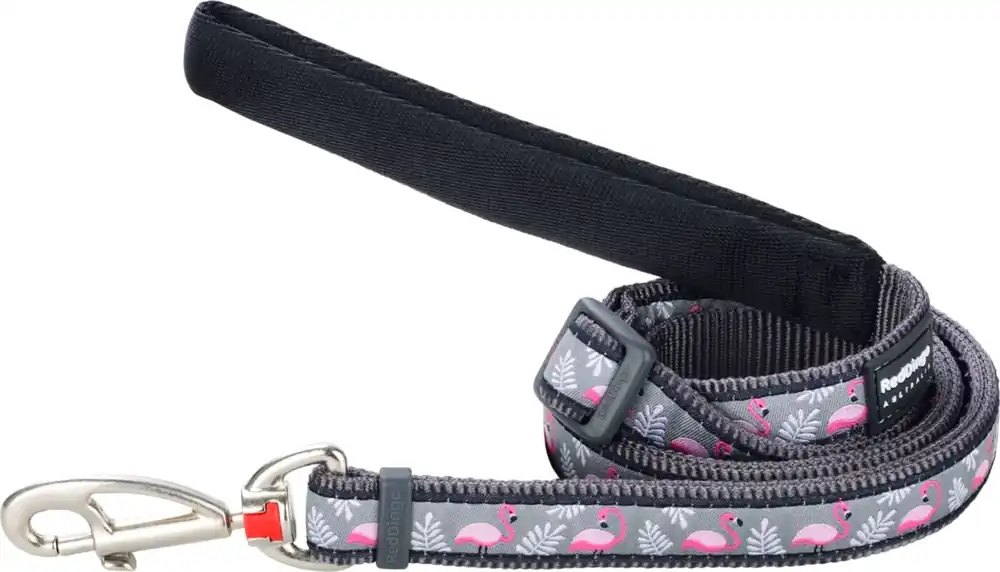 Red Dingo vodítko – Flamingo Grey – 20 mm x 1,8 m Must-Have