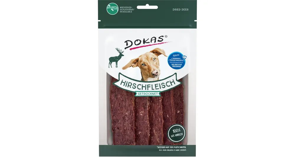 Značkový Dokas Jelení maso plátky 60 g