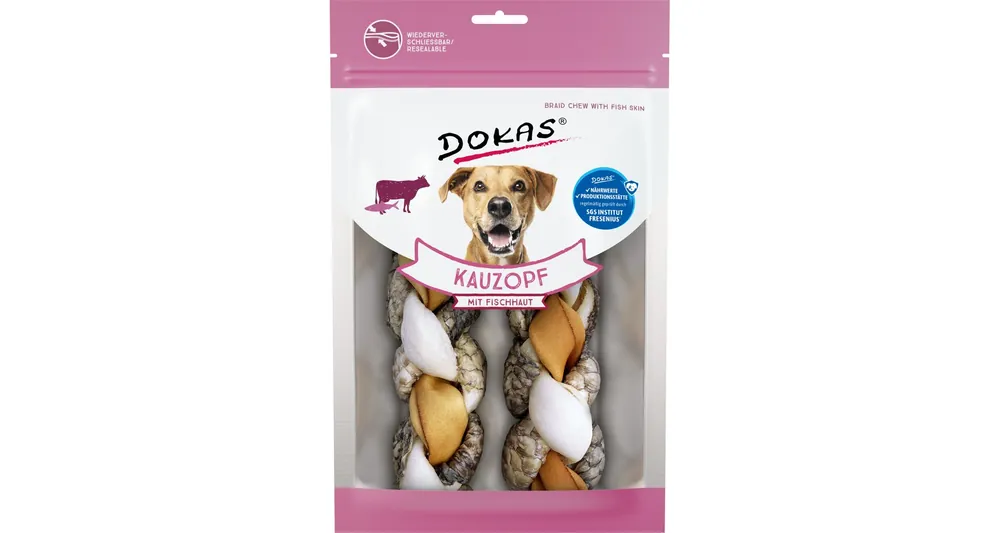 Dokas Copánky z hovězí a rybí kůže 120 g Speciální Cena