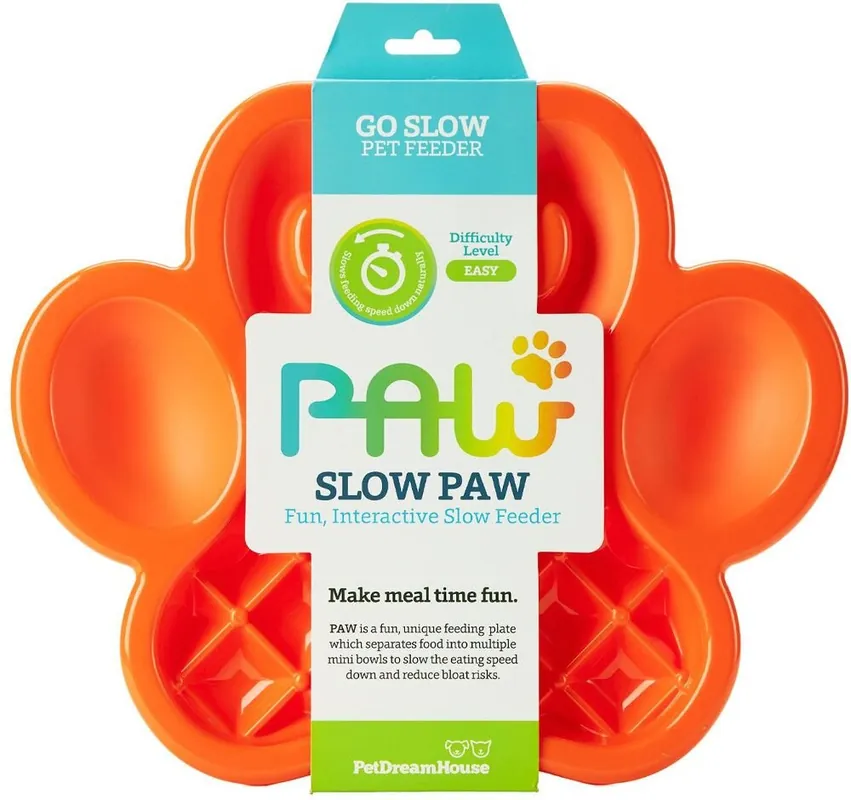 Horká Nabídka PetDreamHouse zpomalovací miska Paw Slow Feeder – oranžová