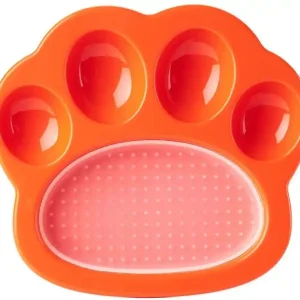 PetDreamHouse zpomalovací miska Paw 2 v 1 Mini – oranžová Výprodej