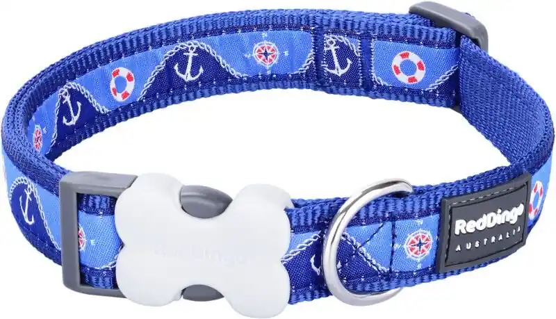 Red Dingo obojek – Nautical Dark Blue – 15 mm x 24-36 cm Akční Nabídka