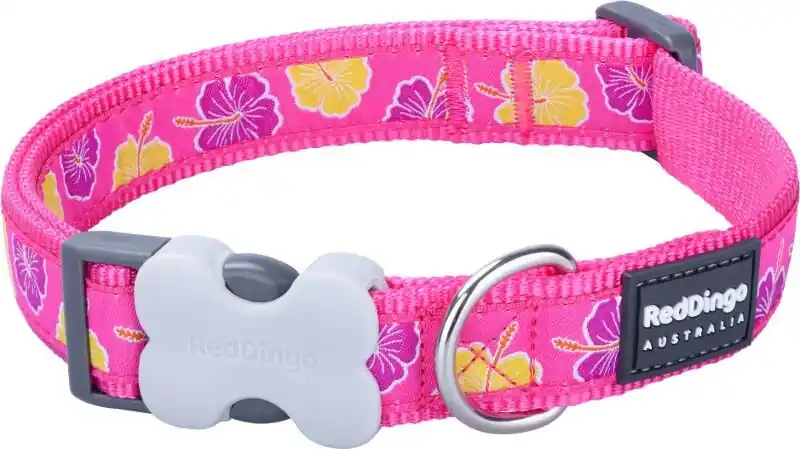 Red Dingo obojek – Hibiscus Hot Pink – 20 mm x 30-47 cm Zlevněný