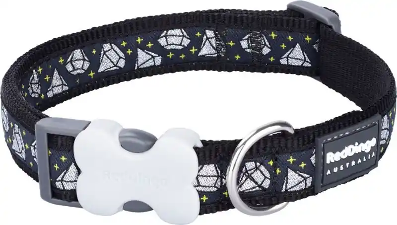 Red Dingo obojek – Diamond Black – 20 mm x 30-47 cm Must-Have