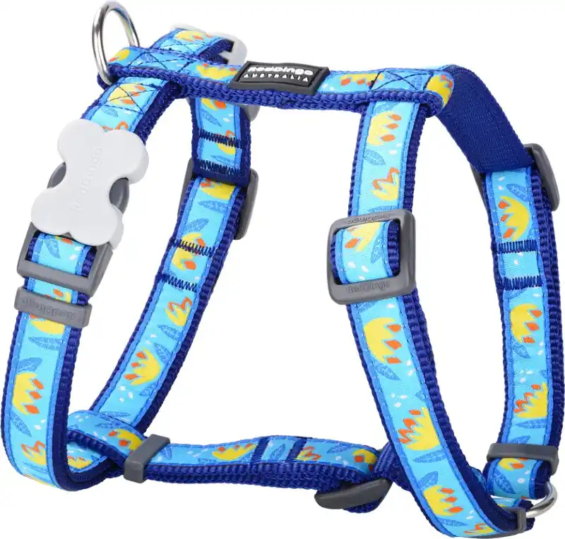 Cenově Výhodný Red Dingo postroj – Tropical Dark Blue – 15 mm x 36-54 cm