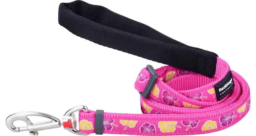 Nízká Cena Red Dingo vodítko – Hibiscus Hot Pink – 12 mm x 1,8 m