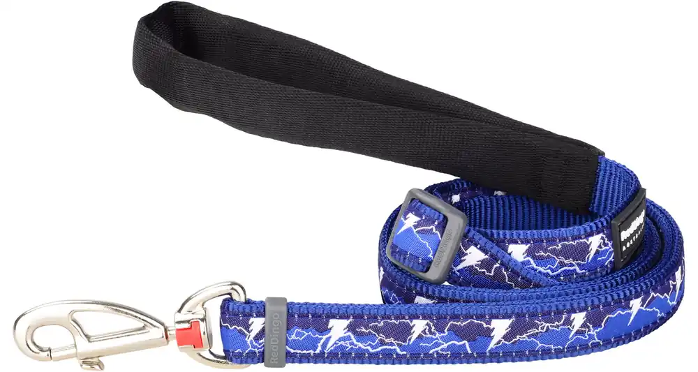 Cenový Hit Red Dingo vodítko – Lightning Dark Blue – 15 mm x 1,8 m