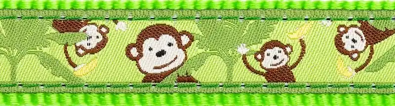 Objednat Nyní Red Dingo vodítko přepínací – Monkey Lime Green – 15 mm x 2 m