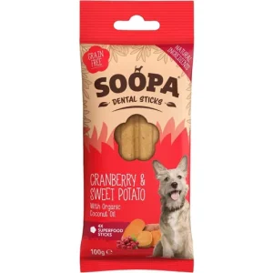 Ihned K Objednání Soopa Dentální tyčinky s brusinkami a batáty 100 g