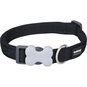 Red Dingo obojek polstrovaný XS – Black – 15 mm x 22-32 cm Nová Kolekce