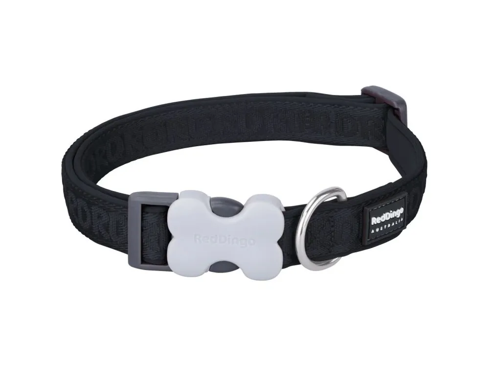Cenově Výhodný Red Dingo obojek polstrovaný L – Black – 20 mm x 41-68 cm