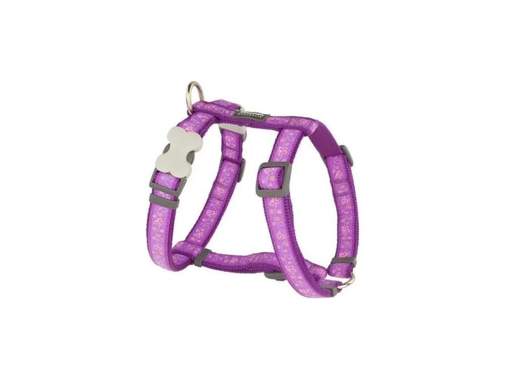 Postroj Red Dingo 12 mm x 30-44 cm - Butterfly Purple Akční Cena