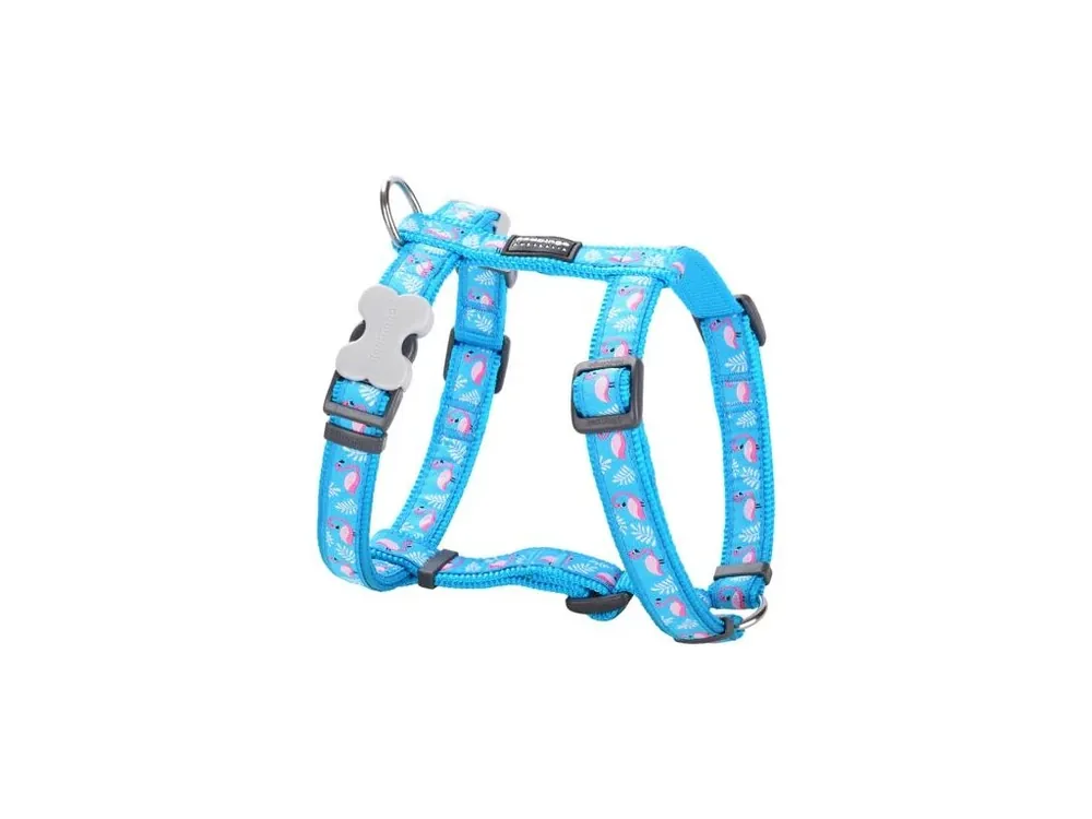 Nejprodávanější Postroj Red Dingo 12 mm x 30-44 cm - Flamingo Turquoise