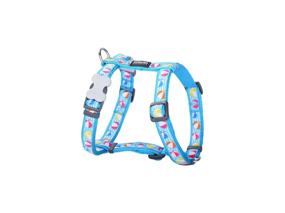 Postroj Red Dingo 12 mm x 30-44 cm - Beach Ball Turquoise Sleva