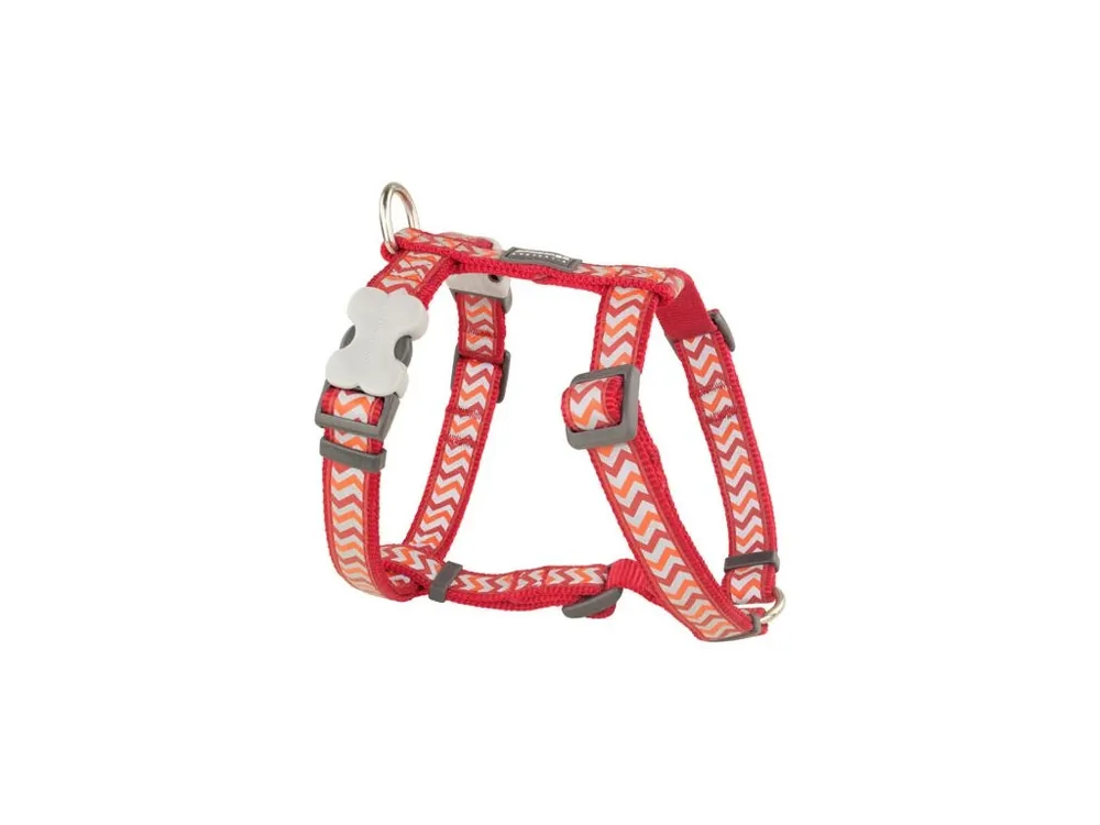 Postroj Red Dingo 15 mm x 36-54 cm - Ziggy Rfx - Červená Zlevněný