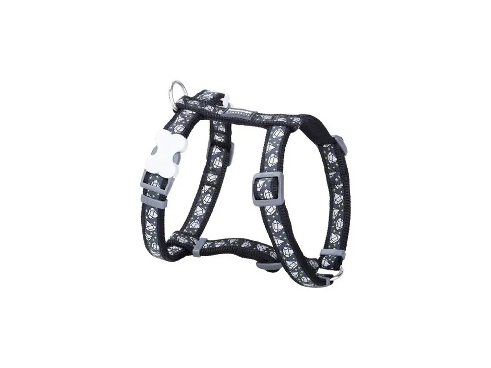 Postroj Red Dingo 15 mm x 36-54 cm - Diamond Black Zlevněný