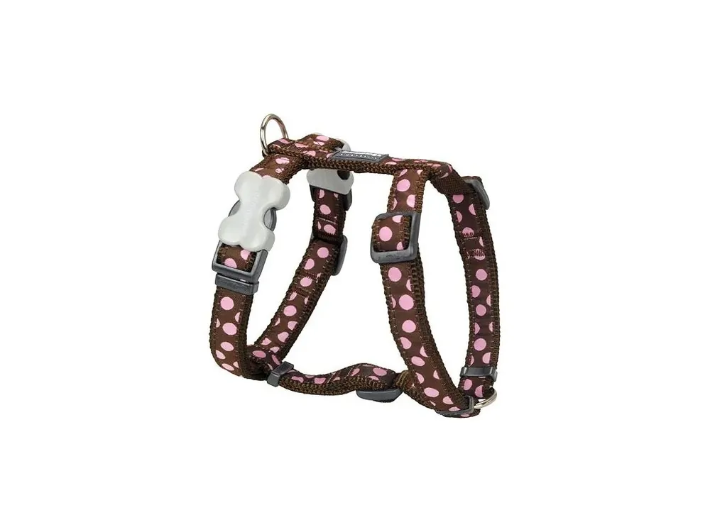 Top Prodej Postroj Red Dingo 20 mm x 45-66 cm - Pink Spots on Brown