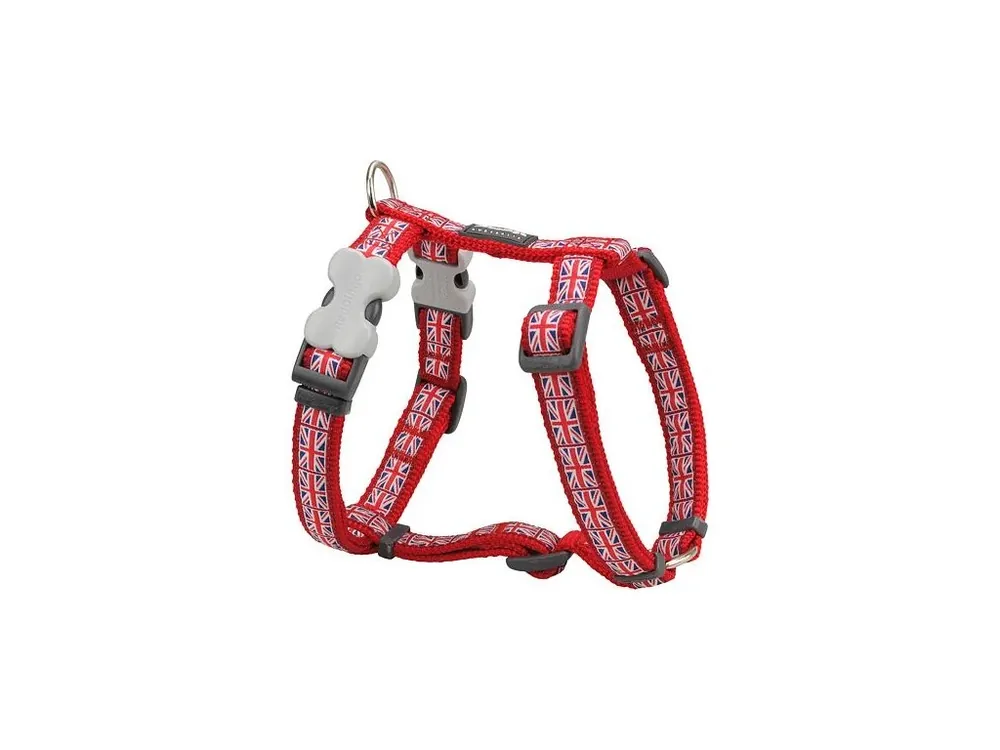 Aktuální Postroj Red Dingo 20 mm x 45-66 cm - Union Jack Flag