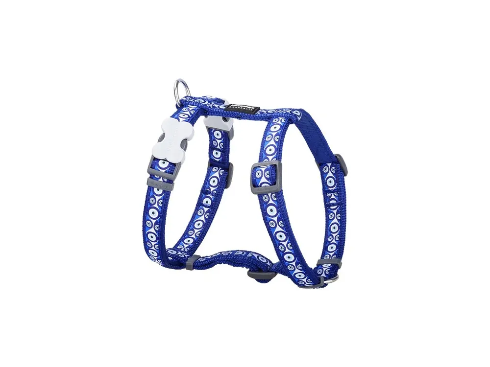 Aktuální Postroj Red Dingo 15 mm x 36-54 cm - Evil Eye TmavěModrá
