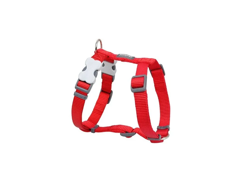 Ověřený Postroj Red Dingo 25 mm x 56-80 cm - Jednobarevné - Červená