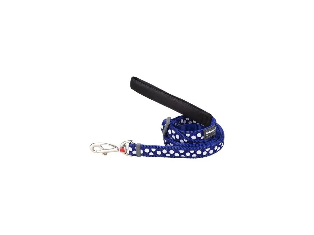 Nakupujte Hned Vodítko Red Dingo 15 mm x 1,8 m - White Spots on Navy