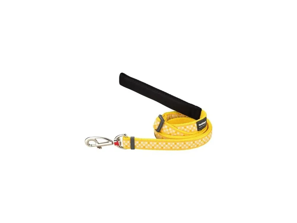 Vodítko Red Dingo 20 mm x 1,8 m - Gingham Yellow Značkový