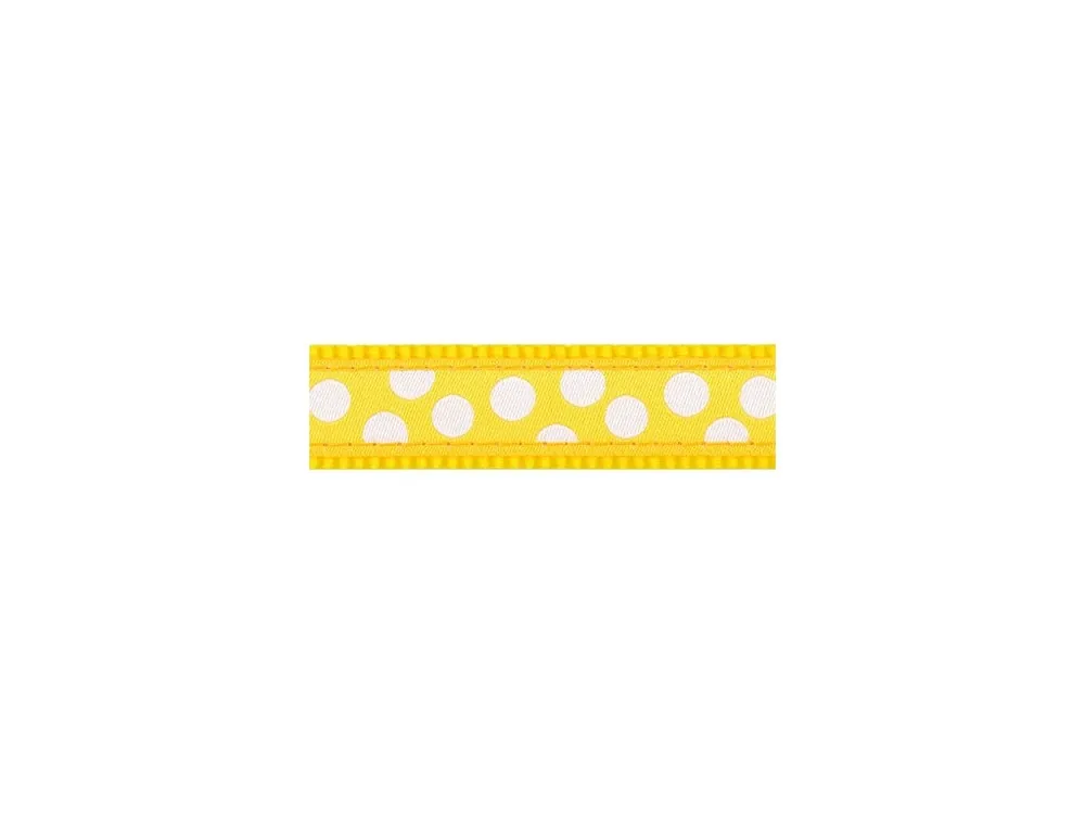 Nová Kolekce Vodítko Red Dingo přepínací 12 mm x 2 m-White Spots on Yellow