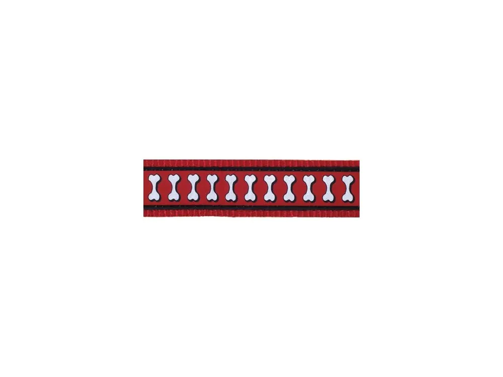 Originální Vodítko Red Dingo přepínací 12 mm x 2 m - Bones Reflexní - Červená