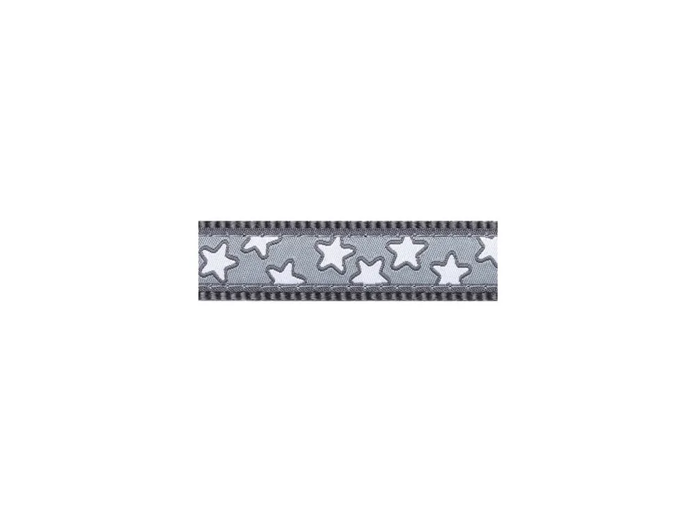 Must-Have Vodítko Red Dingo přepínací 12 mm x 2 m - Stars White on Grey