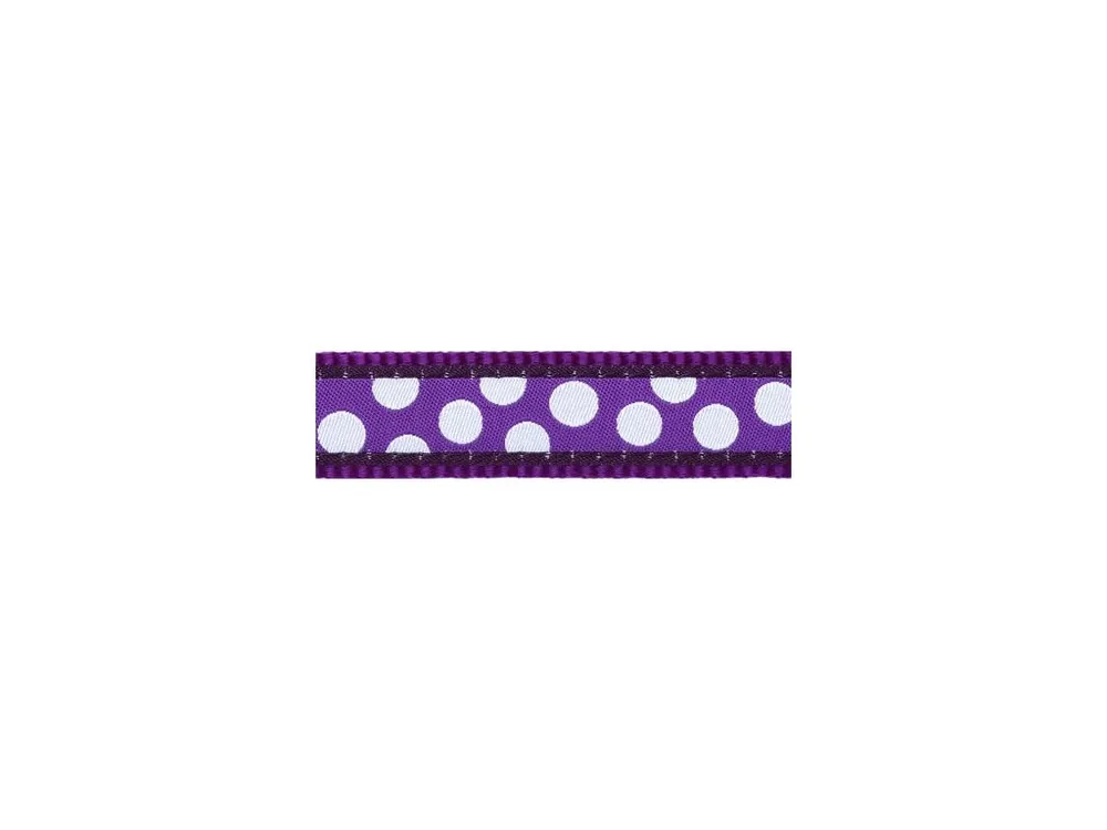 Cenová Bomba Vodítko Red Dingo přepínací20 mm x 2 m- White Spots on Purple