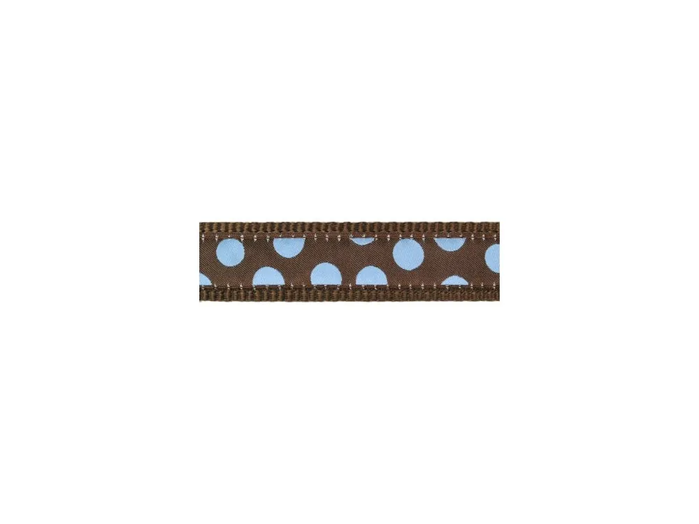 Levný Vodítko Red Dingo přepínací 20 mm x 2 m - Blue Spots on Brown