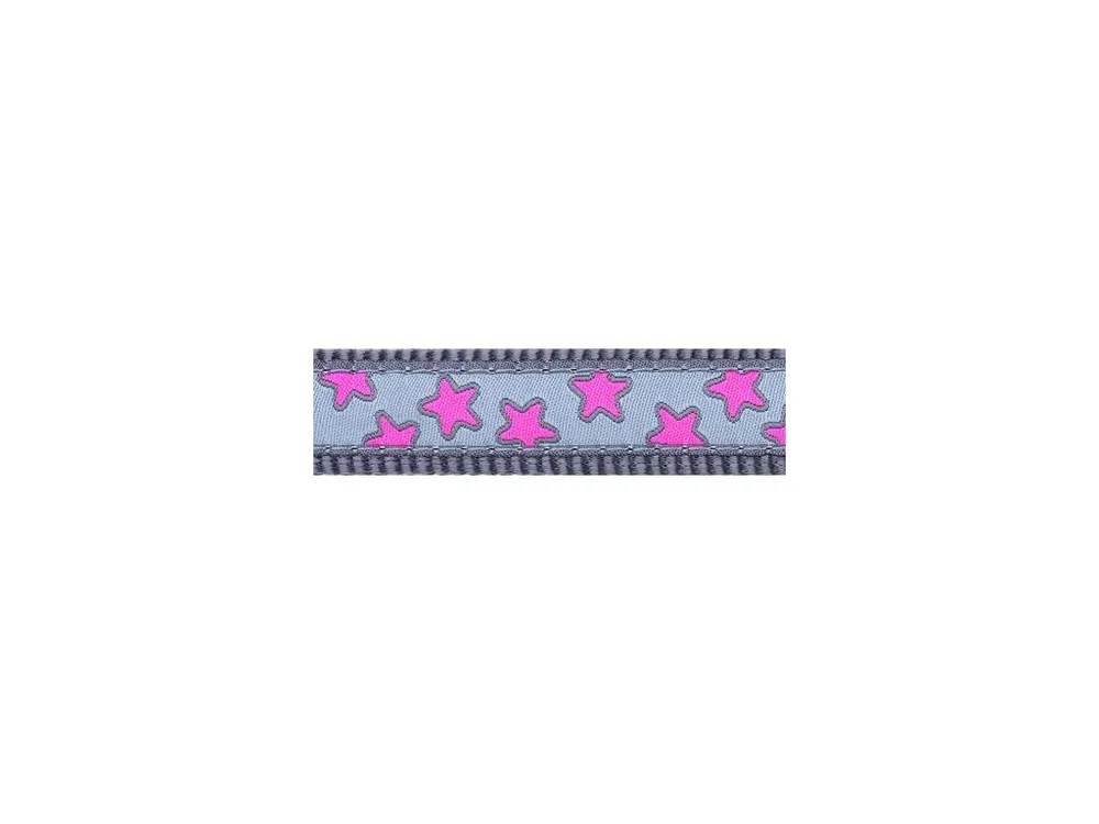 Nejlepší Cena Vodítko Red Dingo přepínací 25 mm x 2 m - Hot Pink Stars on Grey