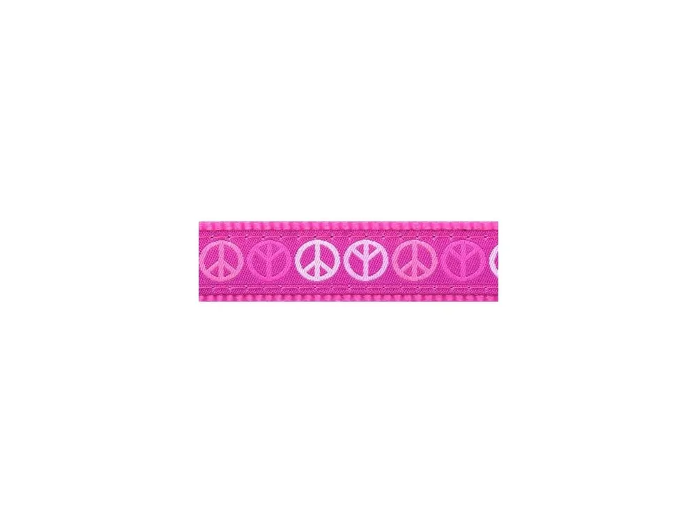 Vodítko Red Dingo přepínací 25 mm x 2 m - Peace TmavěRůžová Cenová Bomba