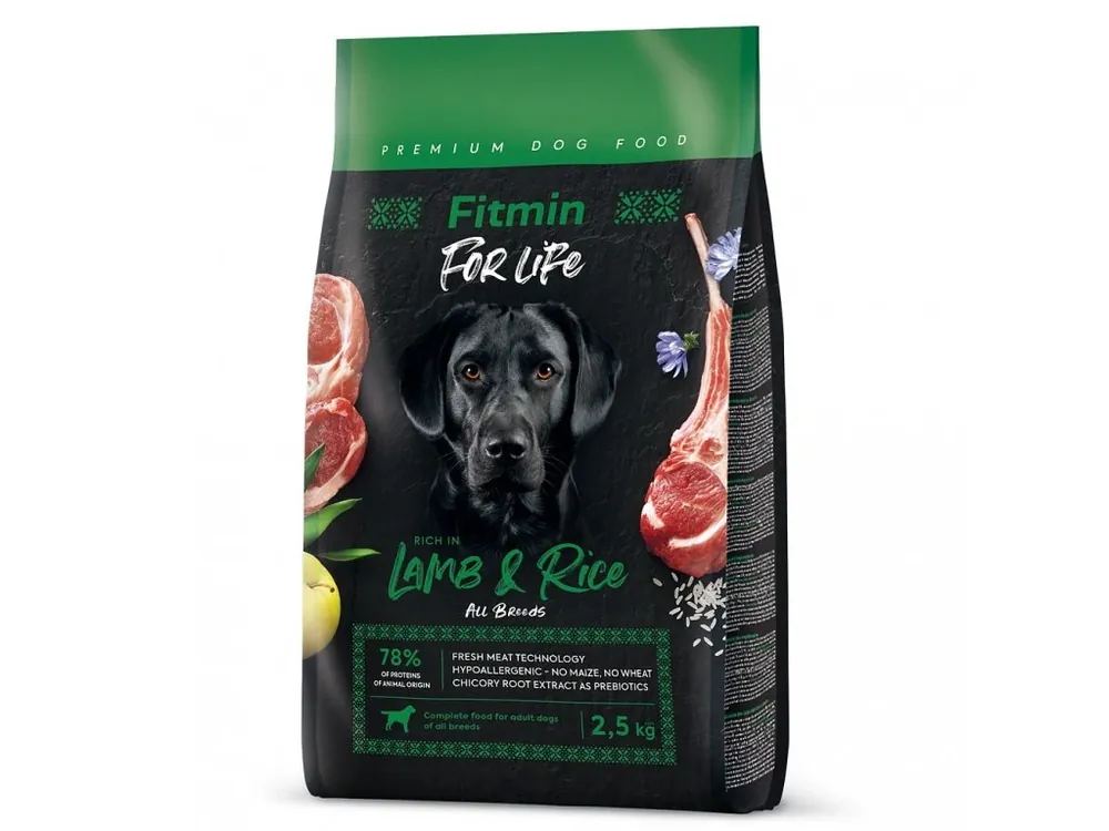 Nejlepší Volba Fitmin dog For Life Lamb & Rice jehněčí pro všechna plemena 2,5kg