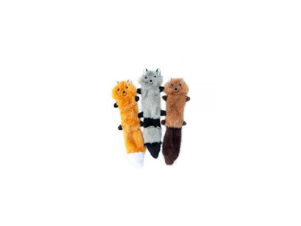 Vysoce Kvalitní ZippyPaws Skinny Peltz - 3 plyšová zvířátka Small