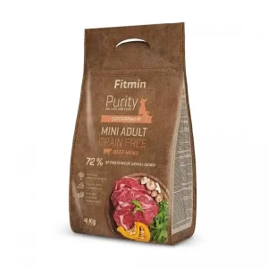 Novinka Fitmin dog Purity Grain Free Adult Mini Beef hovězí malé plemeno 4kg